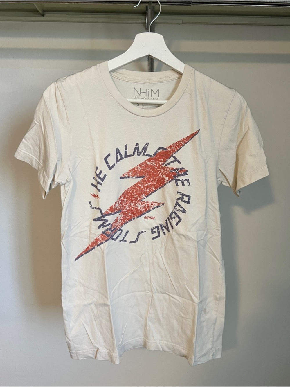 Cream Graphic Lightning T-Shirt